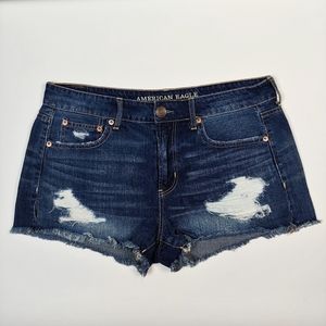 American Eagle Tomgirl Shortie Jean Shorts Sz 8